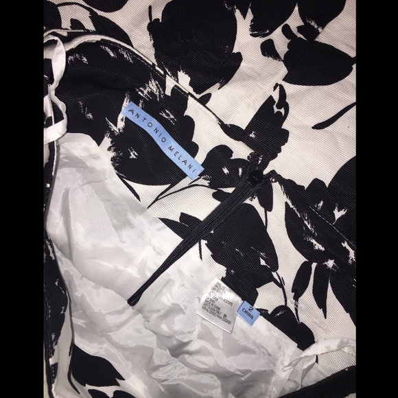 Antonio Melani Black And White Floral Skirt - Picture 5 of 6
